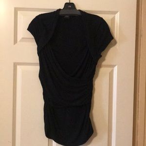 Black, form fitting, cotton top,